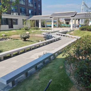 朔州 芝麻灰小区坐凳&栏杆安装效果