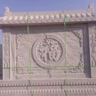 朔州 芝麻白花岗岩屏风，照壁，影壁