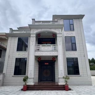 朔州 芝麻白石材别墅干挂案例展示